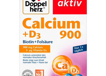 Doppelherz Calcium 900 + D3 Biotin + Folsäure 30 Tabletten