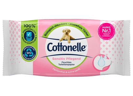 Cottonelle Feuchtes Toilettenpapier Sensitiv Pflegend 42 Stück