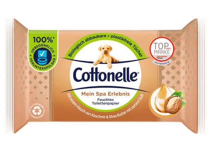 Cottonelle Feuchtes Toilettenpapier Spa Kaschmir & Shea Butter 42 Stück