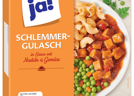 ja! Schlemmergulasch in Sauce mit Nudeln und Gemüse 480g