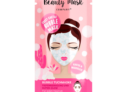 The Beauty Mask Company Bubble Tuchmaske Kaktus & Wasserlilie 1 Stück