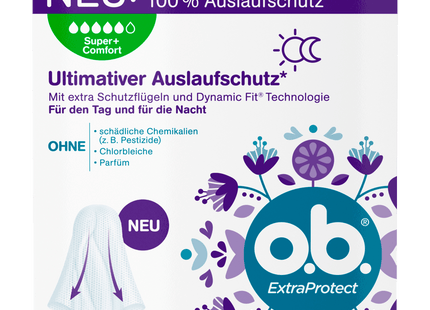 o,b, Tampons Flexia Tag + Nacht Super Plus 36 Stück