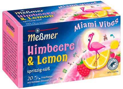 Messmer Miami Vibes Himbeere & Lemon 50g, 20 Beutel