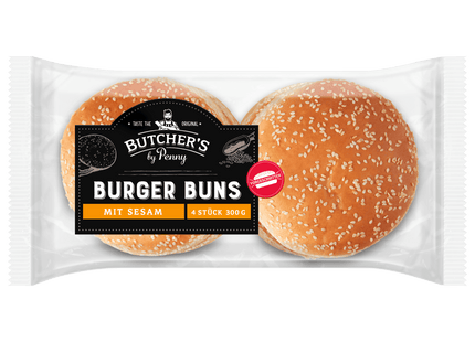 Butcher's Burger Sesam Burger Buns 4 Stück