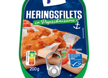 ja! Heringsfilets in Paprikacreme 200g