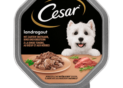 Cesar Schale Landragout mit Truthahn, Rind und Kräutern 150g