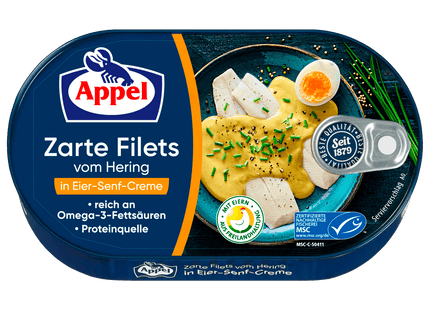 Appel MSC Zarte Filets vom Hering in Eier-Senf-Creme 200g