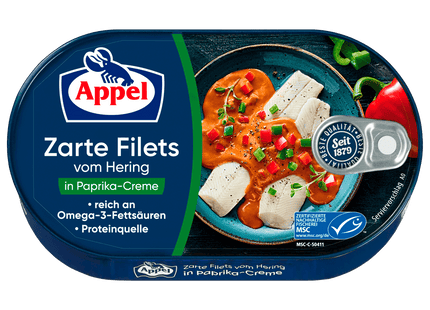 Appel Zarte Filets vom Hering in Paprika-Creme 200g