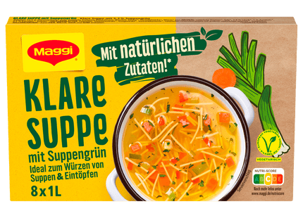 Maggi Klare Suppe mit Suppengrün 168g, ergibt 8x1L