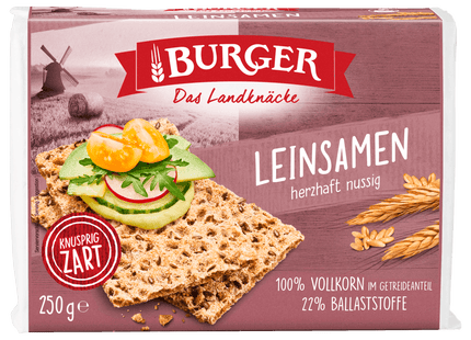 Burger Knäckebrot Leinsamen 250 g