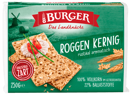 Burger Knäcke Roggen kernig 250g