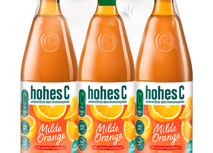 Hohes C Milde Orange mit zartem Fruchtfleisch 6x1l