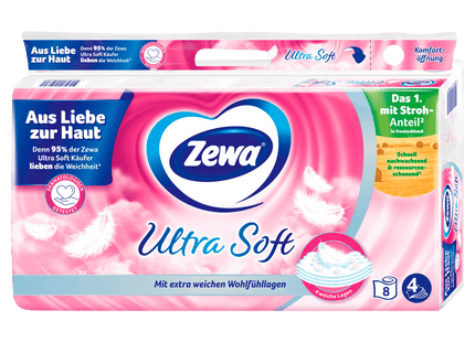 Zewa Ultra Soft Toilettenpapier 4-lagig 8x150 Blatt