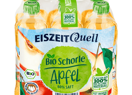 EiszeitQuell Bio-Apfelschorle 6x0,5l