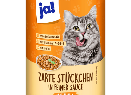 ja! Zarte Stückchen in feiner Sauce mit Huhn 415g