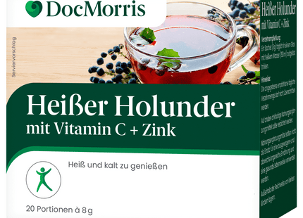 DocMorris Heißer Holunder 160g, 20 Beutel