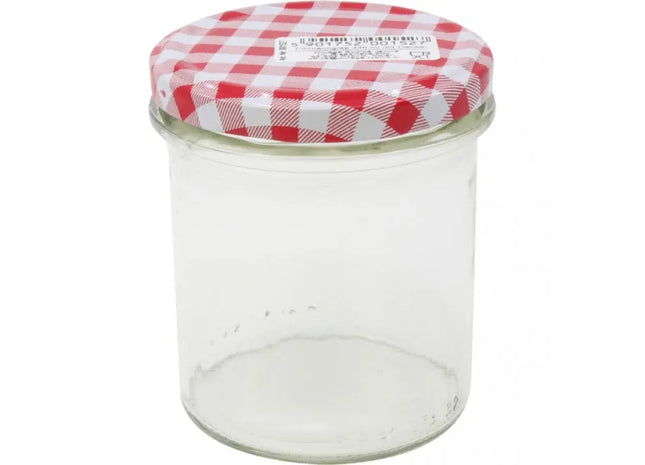 346ml Vielseitiges Einmachglas mit Kariertem Deckel - Praktische Aufbewahrungslösung TK Gruppe® Grosshandel 