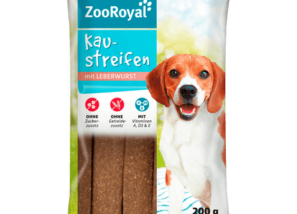 ZooRoyal Kaustreifen mit Leberwurst 200g