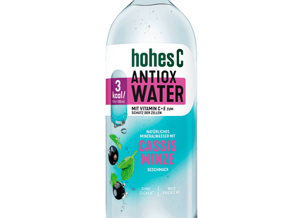 Hohes C Antiox Water Cassis Minze Wasser mit Geschmack 0,75l