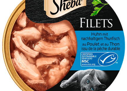 Sheba Schale Filets Huhn mit nachhaltigem Thunfisch 60g