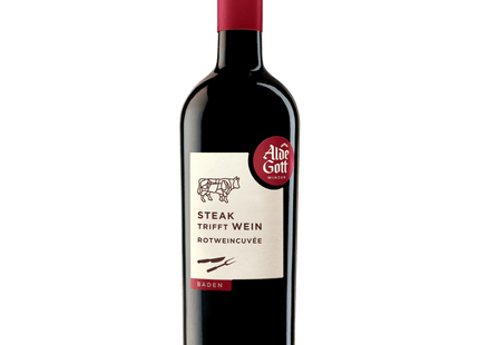 Alde Gott Steak trifft Wein Rotwein Cuvée QbA trocken 0,75l