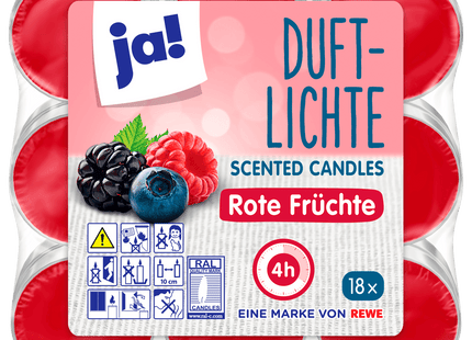 ja! Duftlichte Rote Früchte 18 Stück