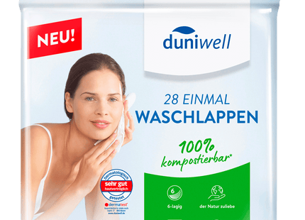 duniwell Einmalwaschlappen 6-lagig, 28 Stück