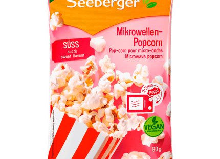 Seeberger Mikrowellen Popcorn süß vegan 90g