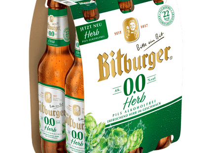 Bitburger Pils Herb 0,0% 6x0,33l