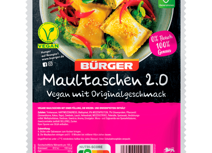 Bürger Maultaschen 2,0 vegan 300g