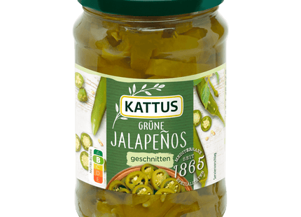 Kattus Grüne Jalapeños geschnitten 150g