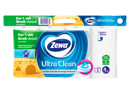 Zewa Ultra Clean Toilettenpapier 4-lagig 8x135 Blatt