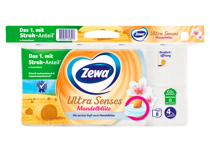 Zewa Ultra Senses Toilettenpapier Mandelblüte 4-lagig 8x135 Blatt