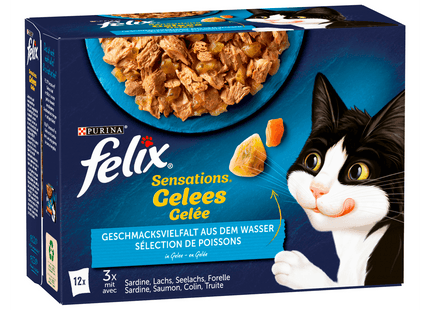 Purina Felix Sensations Gelee Geschmack aus dem Wasser 12x85g