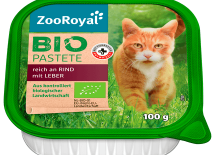 ZooRoyal Bio Pastete Rind & Leber 100g