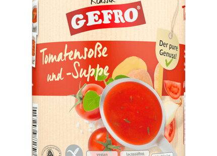 Gefro Tomatensoße und -Suppe vegan 400g