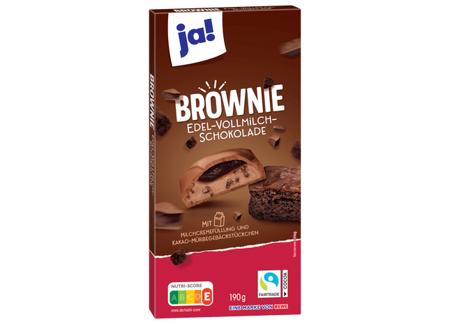 ja! Edel-Vollmilch-Schokolade Brownie 190g