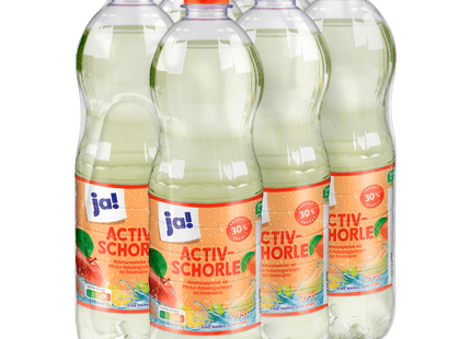 ja! Activ-Schorle Pfirsich-Melonengeschmack 6x0,75l