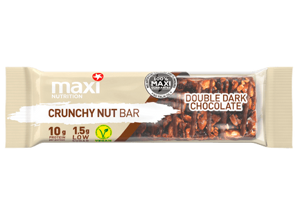 Maxi Nutrition Crunchy Nut Bar Double Dark Chocolate vegan 46g