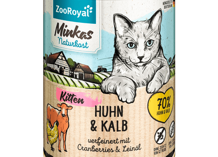 ZooRoyal Minkas Naturkost Kitten Huhn & Kalb 400g