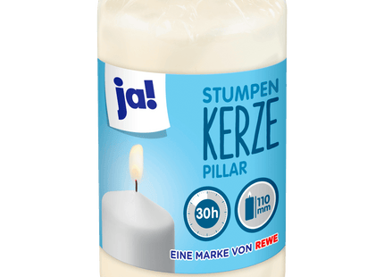 ja! Stumpenkerze 110mm elfenbein