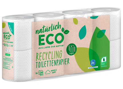 natürlich ECO Recycling Toilettenpapier 4-lagig 8x160Blatt