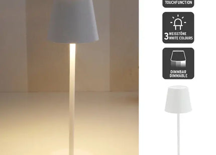 37cm LED Tischleuchte in Weiß - USB-betrieben, Modernes Design aus Metall für Schreibtische TK Gruppe® Grosshandel 