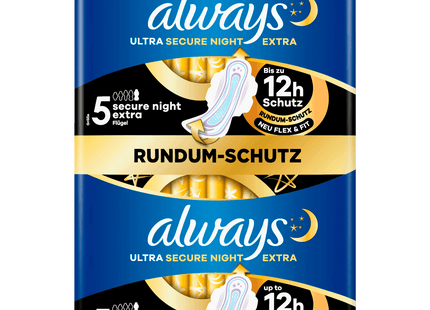 Always Ultra Secure Night Extra Rundum-Schutz Größe 5 16 Stück