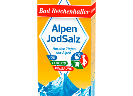 Bad Reichenhaller Jodsalz mit Fluorid+Folsäure 500g