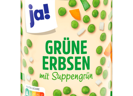 ja! Grüne Erbsen mit Suppengrün 530g