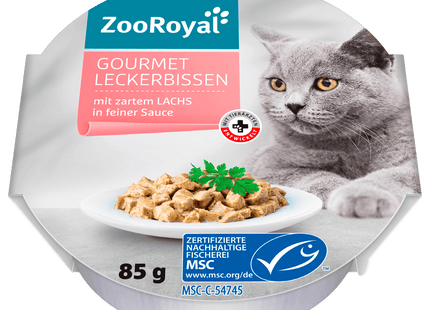 ZooRoyal Gourmet Leckerbissen Lachs in Sauce 85g