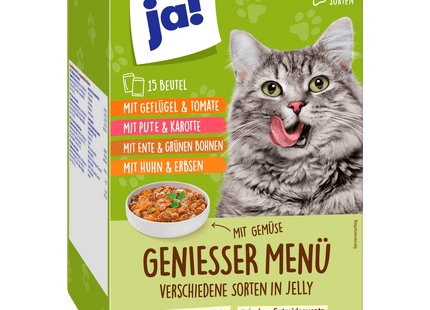 ja! Geniesser Menü verschiedene Sorten in Jelly 15x100g