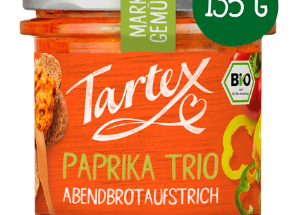 Tartex Bio Brotaufstrich Paprika Trio 135g