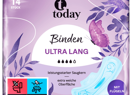 Today Binden Ultra Lang 14 Stück